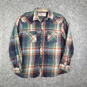Roebuck & Co. Men's Snap Front Shirt Plaid Size XL